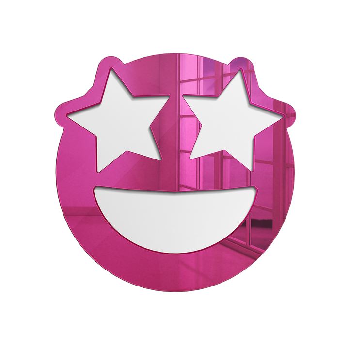 Star Struck Mirror Emoji WALL ART 4Art Works Pink 