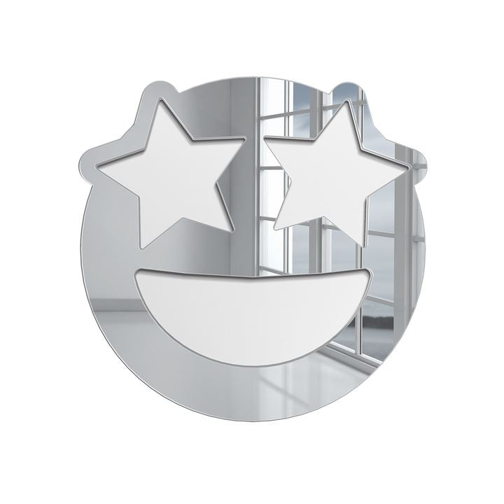 Star Struck Mirror Emoji WALL ART 4Art Works Silver 