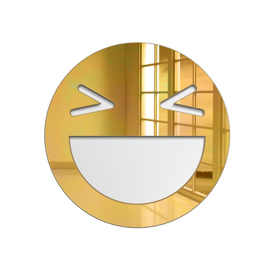 LOL Mirror Emoji WALL ART 4Art Works Gold 
