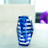 Stripe Glass Vase Vases Akrylico Designs Blue 