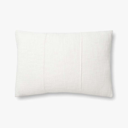White on White Cushion Loloi 16 x 26 