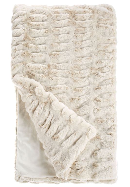 Ivory Mink Throw Faux Fur Cushions & Throws Fabulous Furs 