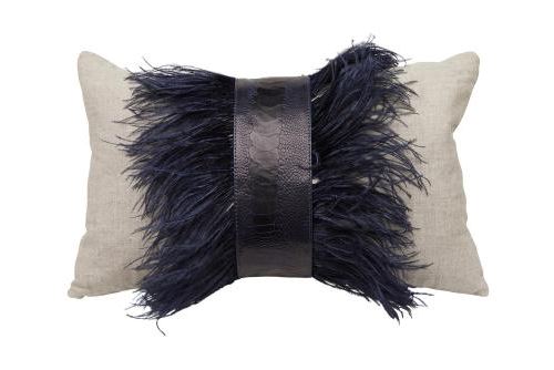 Ostrich/Navy Linen Home Accessories Ngala 