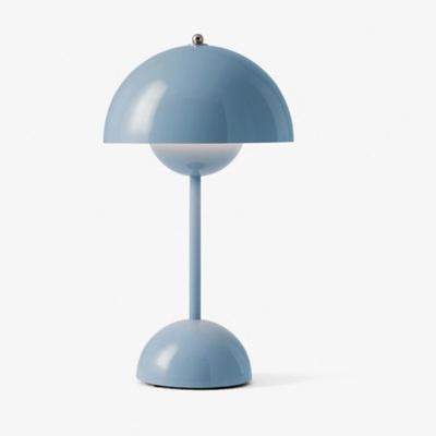 Flowerpot Portable Table Lamp Lamps Casa Violetas LLC Blue 