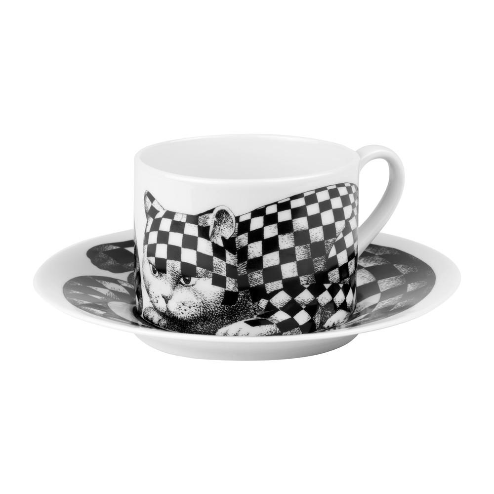 その他 fornasetti Wall plate Tema e Variazioni n.173 in White/Black | Fornasetti®