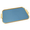 Tray Diamond Sky Blue Gold HOME ACCESSORIES Kaymet London Limited 