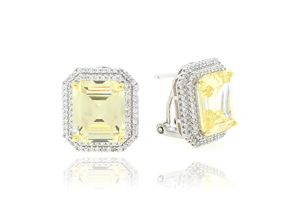 Emerald Cut XL Double Halo Classic & Co Canary 