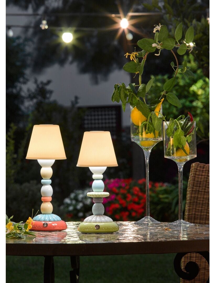Lotus Firefly Table Lamp Green & Blue Lighting Lladro 