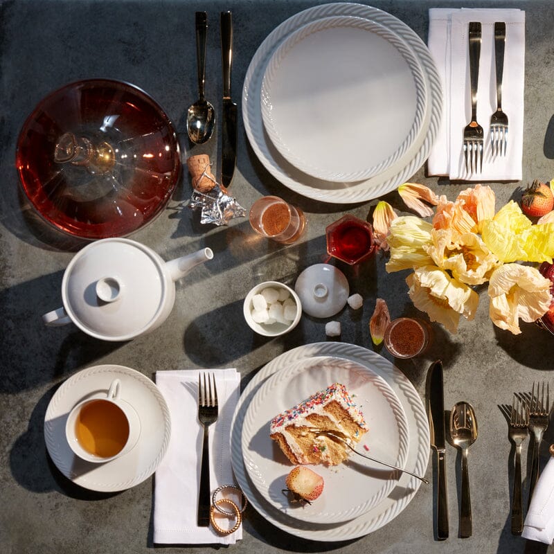 Corde Dinner Plate White Dinnerware L'Objet 