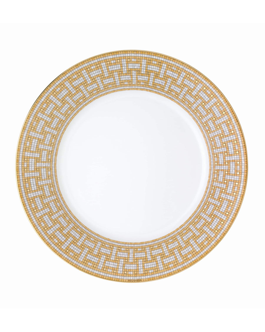 Mosaique Au 24 Or Dinner Plate SERVEWARE Hermes of Paris 