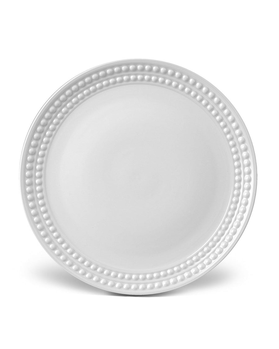 Perlee Dinner Plate White Dining L'Objet 