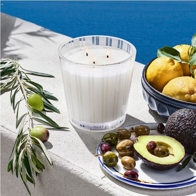 Santorini Olive & Citron 3-wick Candle CNDLS/FRAG Nest Fragrances 