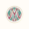 Voyage en Ikat Emerald Dessert Plate SERVEWARE Hermes of Paris 